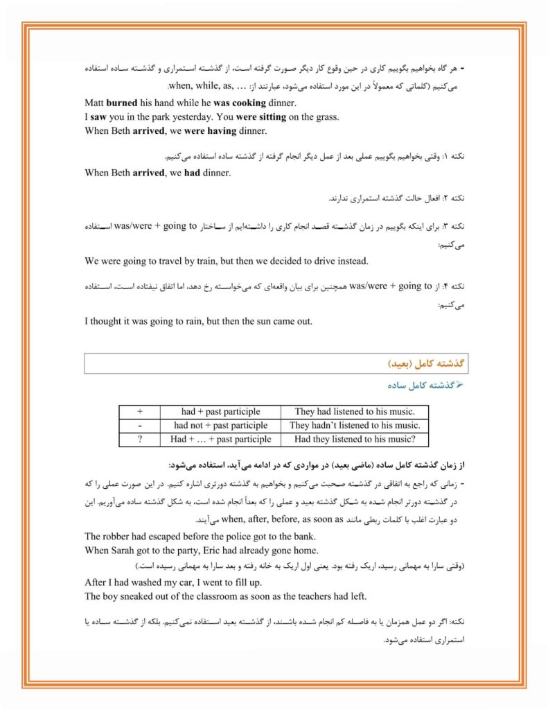 جزوه گرامر زبان انگلیسی