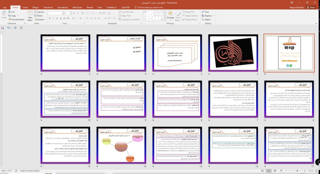 پاورپوینت مبانی تجارت الکترونیکی