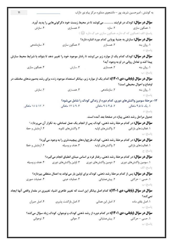 جزوه روانشناسی کودک