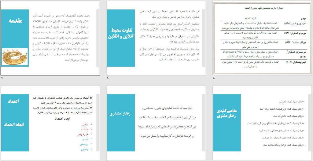 پاورپوینت جلب اعتماد در تجارت الکترونیک